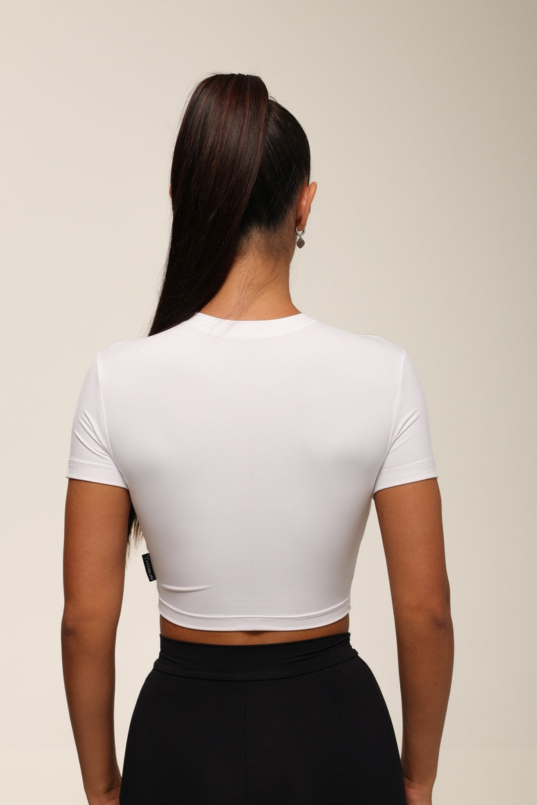 Футболка укорочена FITRUN T-shirt Short SKIN BASE "White VE"