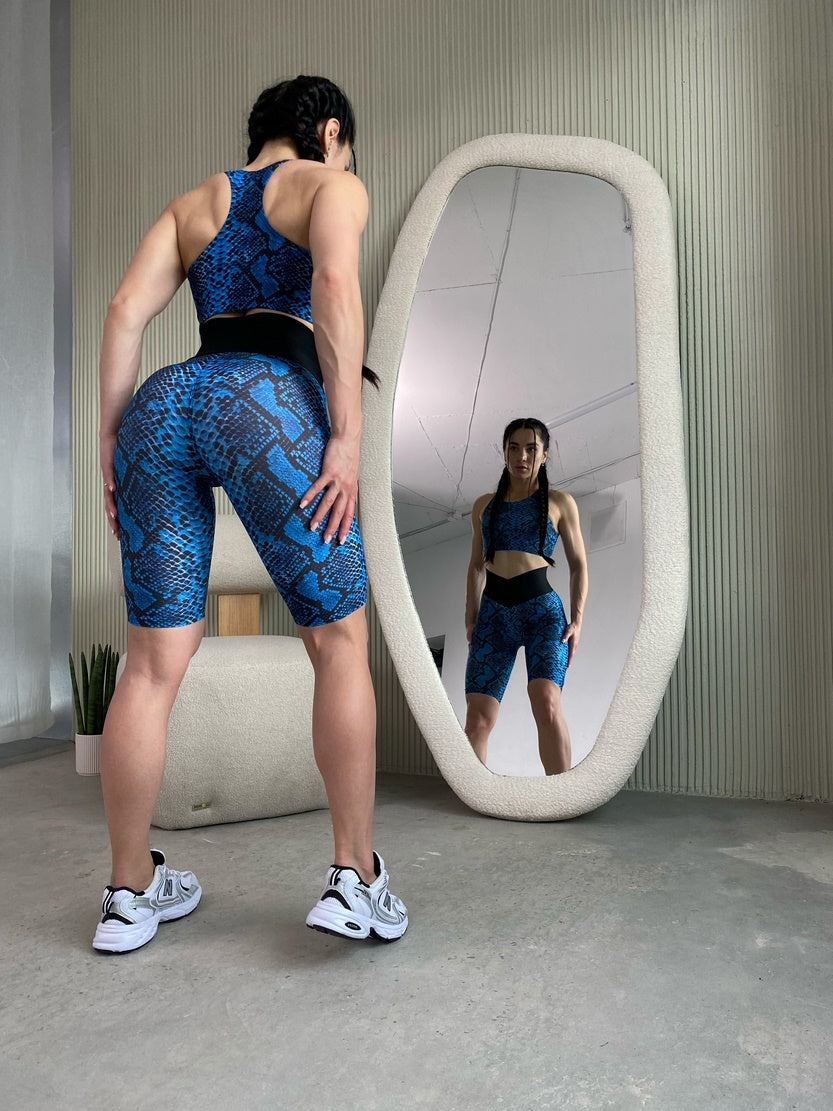 Спортивний Топ FITRUN Classic Top "Blue Python"