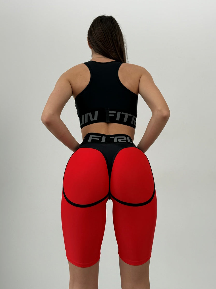 Cycling Short FITRUN Cycling Super Nuts "Red"