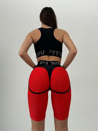 Cycling Short FITRUN Cycling Super Nuts "Red"