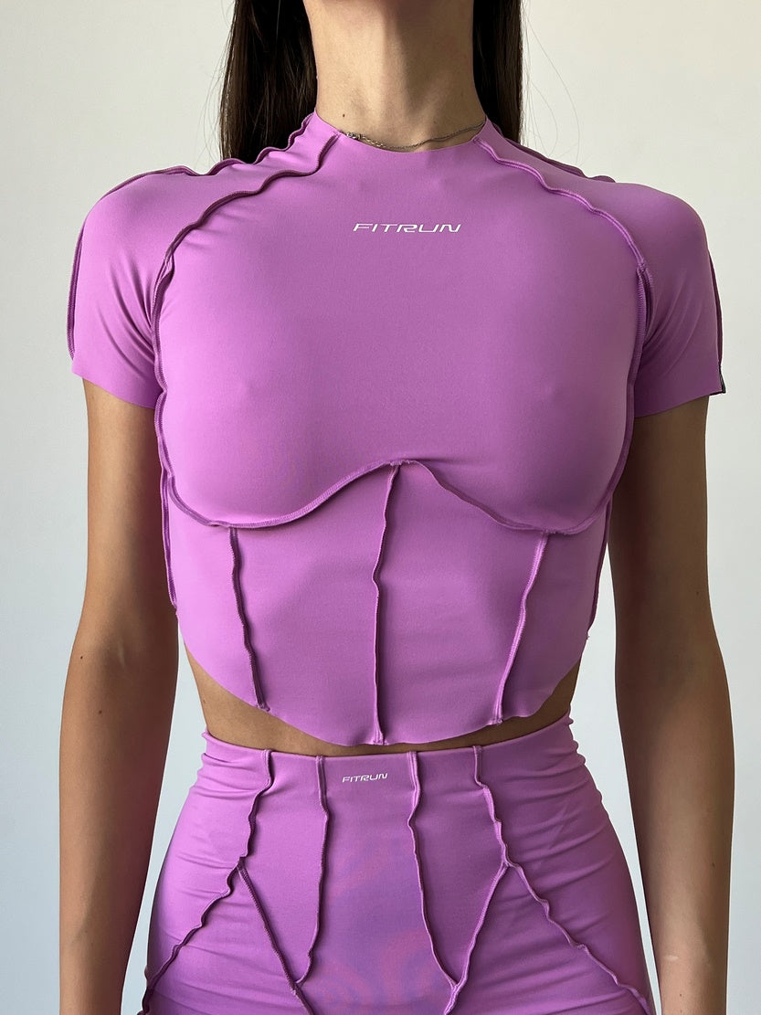 Укорочений рашгард FITRUN Rashguard-Corset T-shirt Versa "Fuchsia VE"