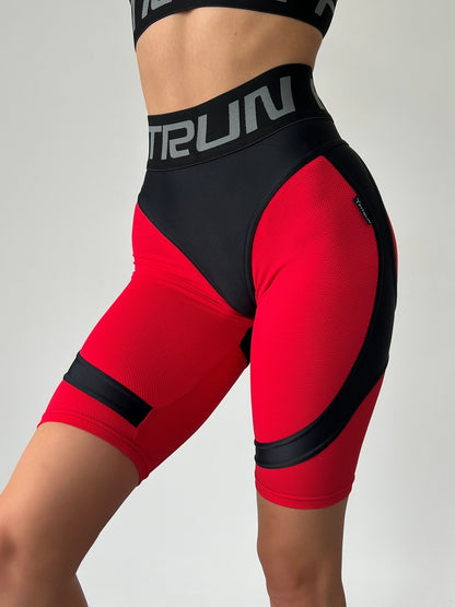 Cycling Short FITRUN Cycling Super Nuts Push-Up "Red Relief"