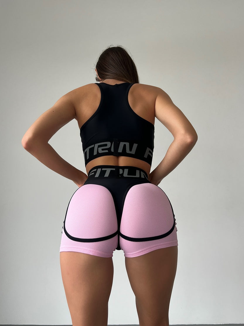 Шорти FITRUN Shorts Super Nuts "Flamingo Relief"