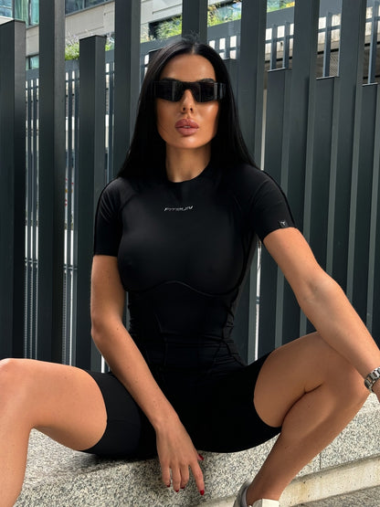 Jumpsuit FITRUN BodySuit Short Versa "Black VE"