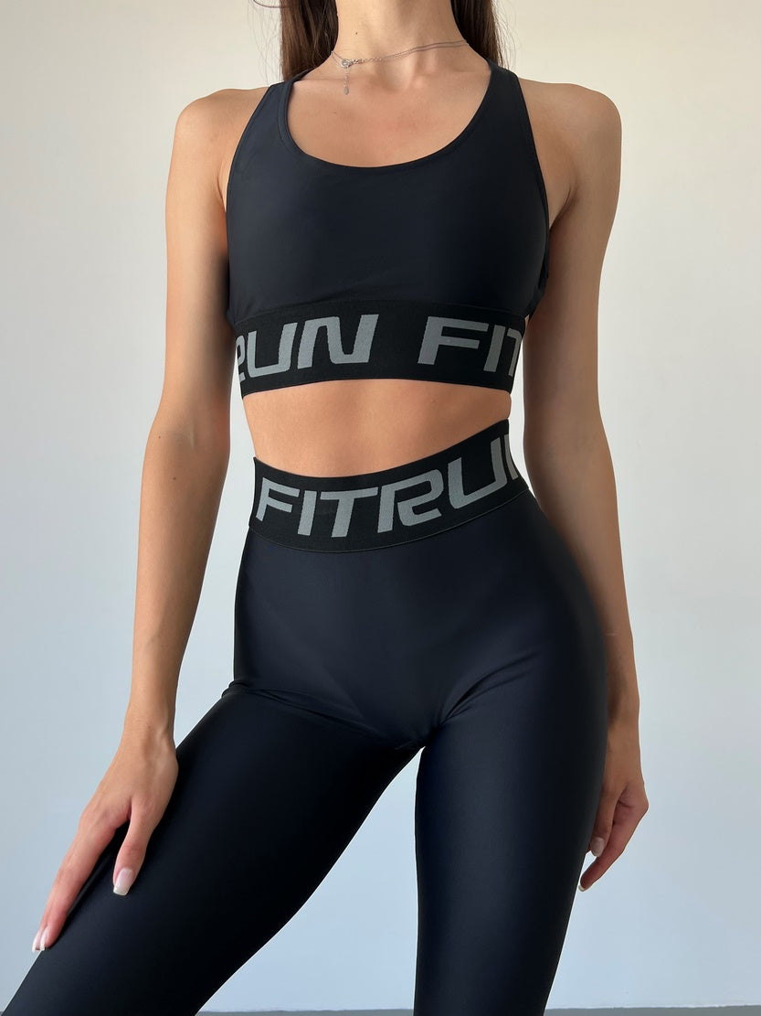 Легінси FitRun Leggings Base "Total Black"