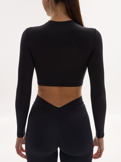 FITRUN Long Sleeve SKIN BASE "Black VE"