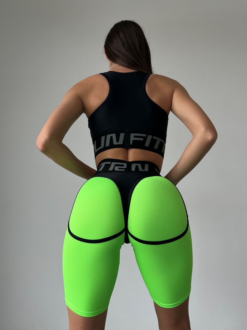 Велосипедки FITRUN Cycling Super Nuts "Neon Green Relief"