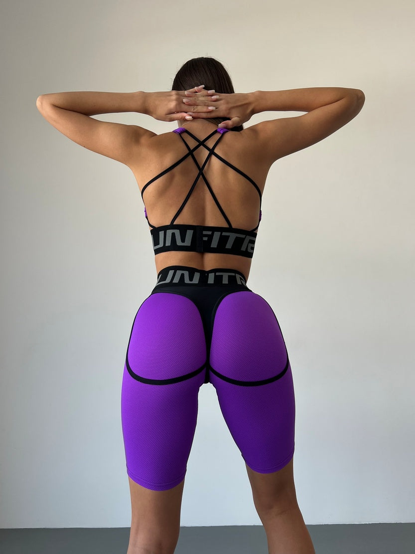 Cycling Short FITRUN Cycling Super Nuts "Purple Relief"