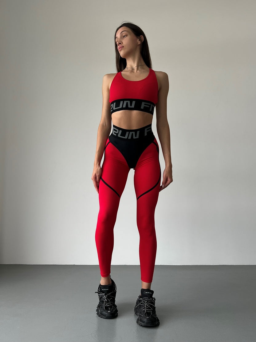 Легінси FITRUN  Leggings Super Nuts "Red Relief"