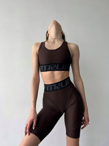 Велосипедки FITRUN Cycling Super Nuts Push-Up "Total Chocolate"