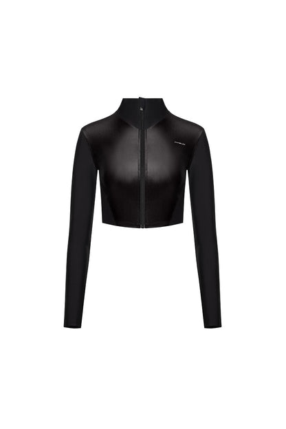 Рашгард FITRUN Rashguard Cropped ZIP "Black Blaze"