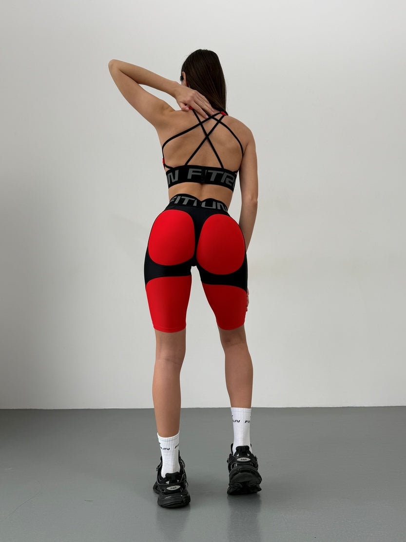 Cycling Short FITRUN Cycling Super Nuts Push-Up "Red"