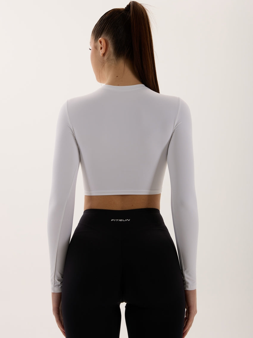 FITRUN Long Sleeve SKIN BASE "White VE"