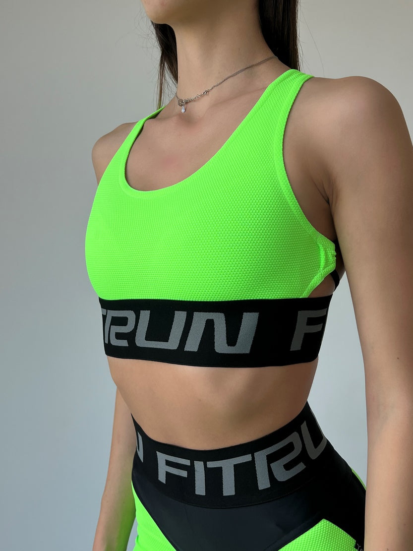 Sports Top FITRUN Top X "Neon Green Relief"