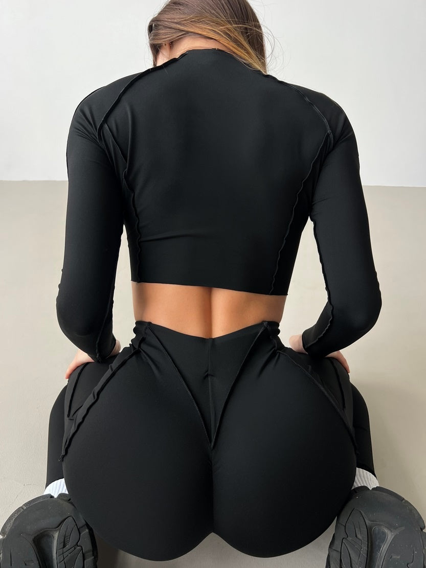 Укорочений рашгард FITRUN Rashguard-Corset Versa "Black VE"