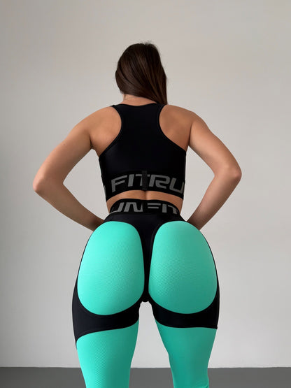 Leggings FITRUN Leggings Super Nuts Push-Up "Mint Relief"