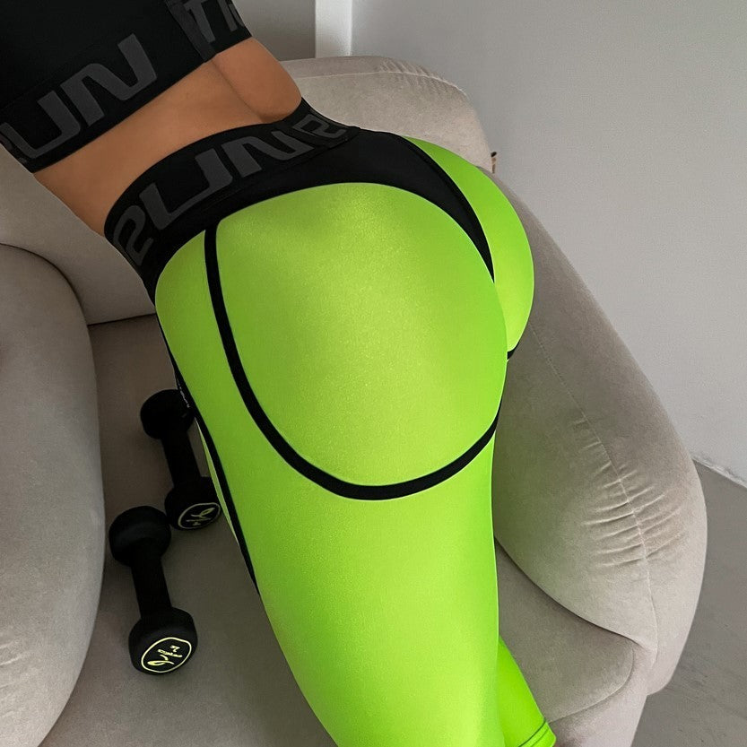 Легінси FITRUN Leggings Super Nuts "Neon Green"