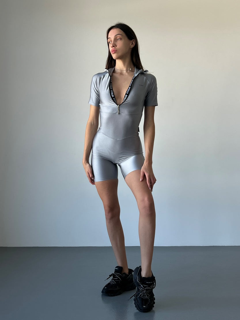 Комбінезон FITRUN Jumpsuit Base Short "Total Shine Silver"