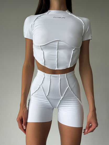 FITRUN T-shirt-Corset Versa "White VE"