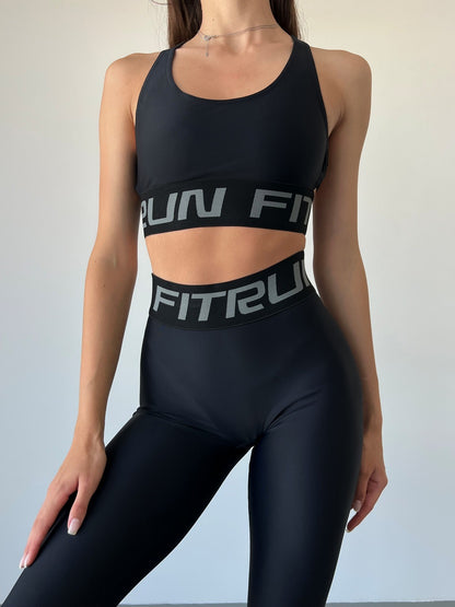 Leggings FitRun Leggings Base "Total Black"