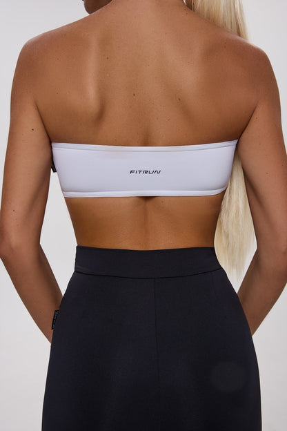 Sports Top FITRUN Bandeau Top "Total White"
