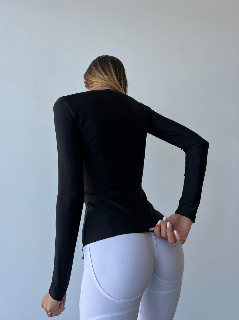 FITRUN Long Sleeve Long "Total Black"