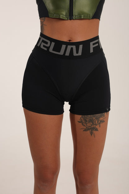Shorts FITRUN Shorts Super Nuts "Total Black Relief"