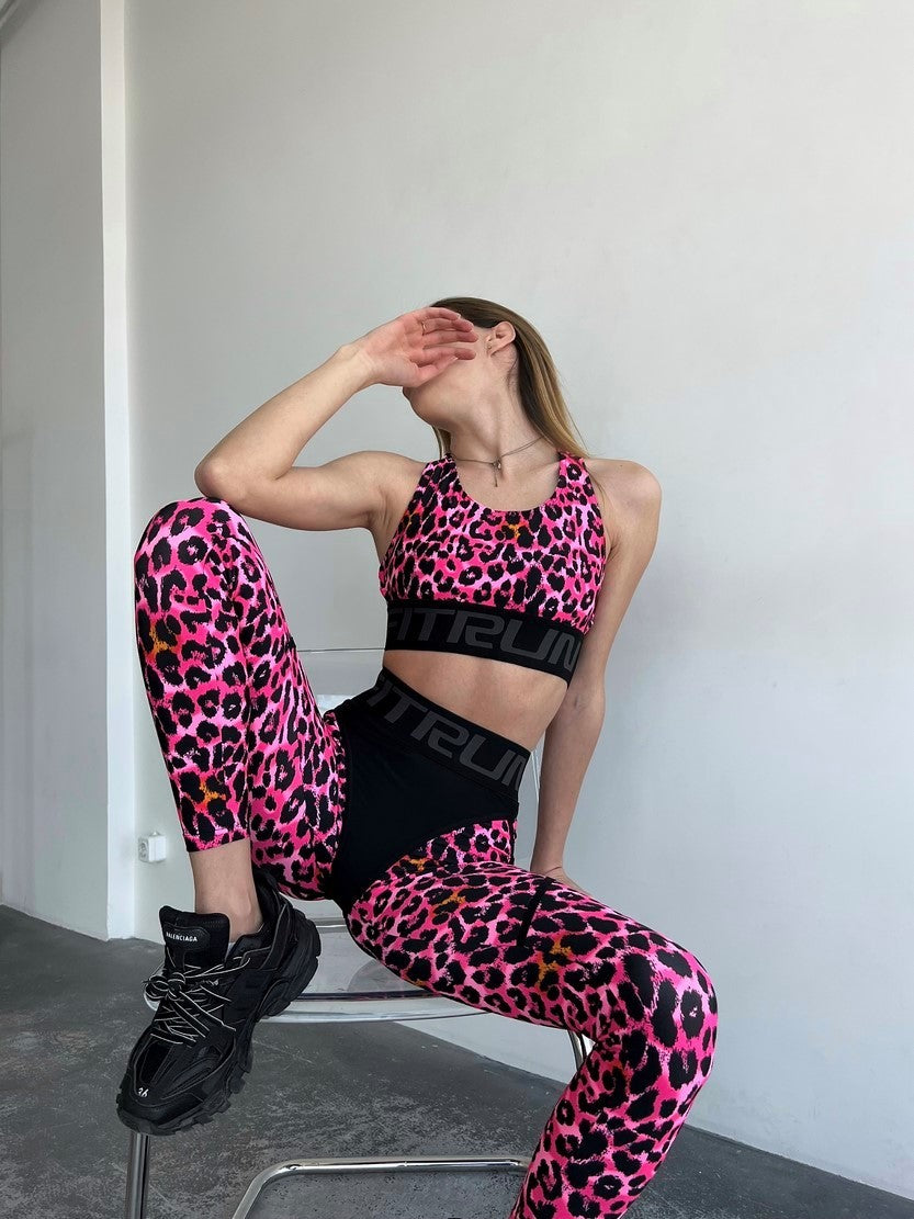 Легінси FITRUN Leggings Super Nuts "Leo Pink"