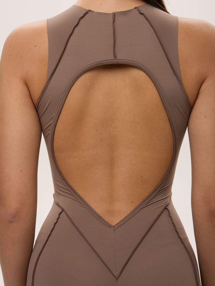 Jumpsuit FITRUN BodySuit Short Versa SLEEVELESS "Sand VE"