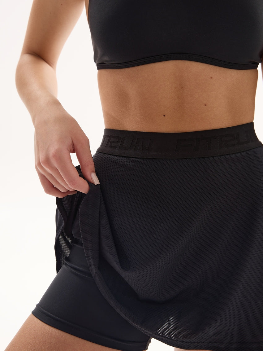 FITRUN Tennis Skort W1 "Total Black"