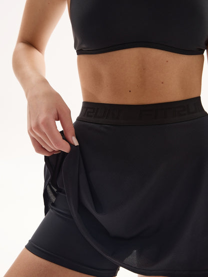 FITRUN Tennis Skort W1 "Total Black"