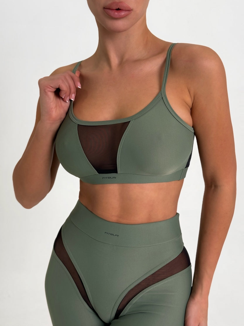 Sports Top FITRUN Top SPIDER EVA "Olive"