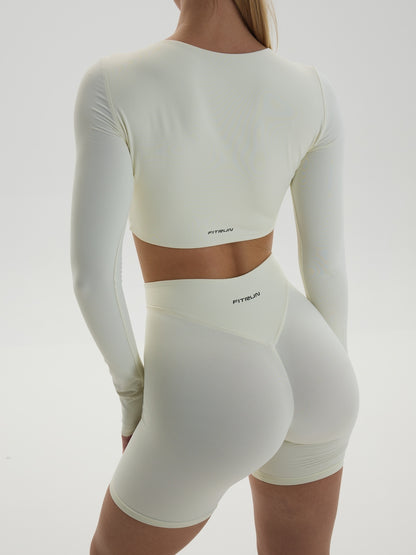 Long Sleeve FITRUN YOGA "Oat Milk NE"