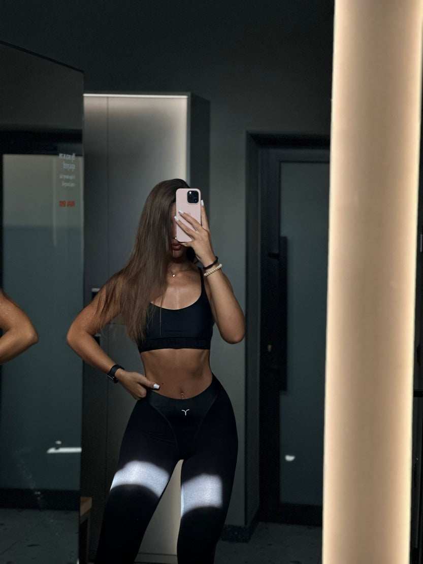 Leggings FITRUN Leggings SLIM "Black Relief"