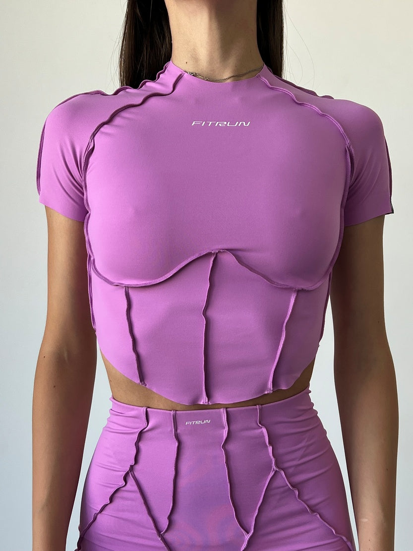 FITRUN T-shirt-Corset Versa "Fuchsia VE"