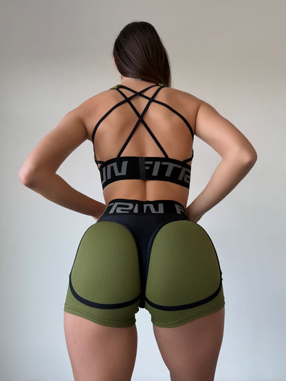 Shorts FITRUN Shorts Super Nuts "Khaki Relief"