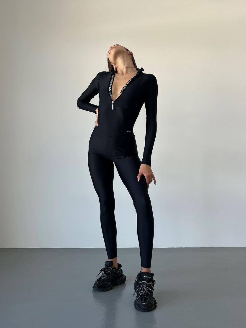 Комбінезон FITRUN Jumpsuit Base Long "Total Black"