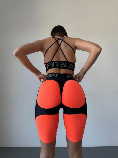 Велосипедки FITRUN  Cycling Super Nuts Push-Up "Orange Relief"
