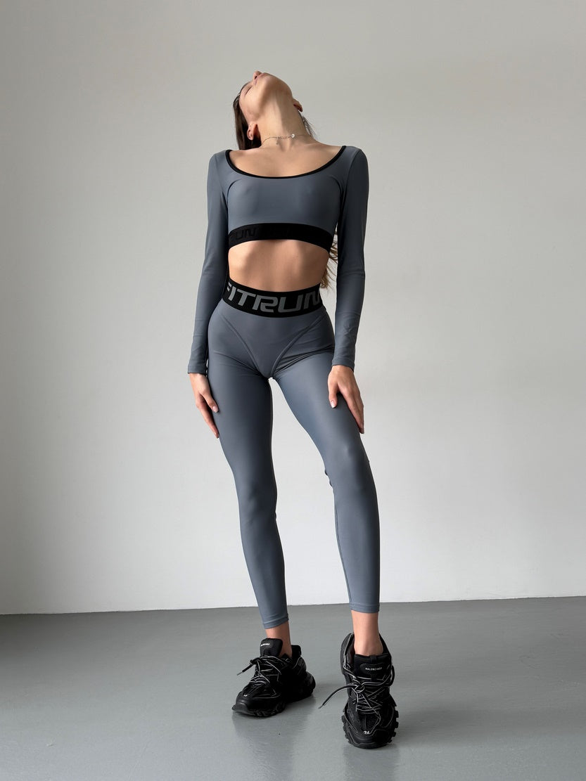 Leggings FITRUN Leggings Sculpt "Total Silver"