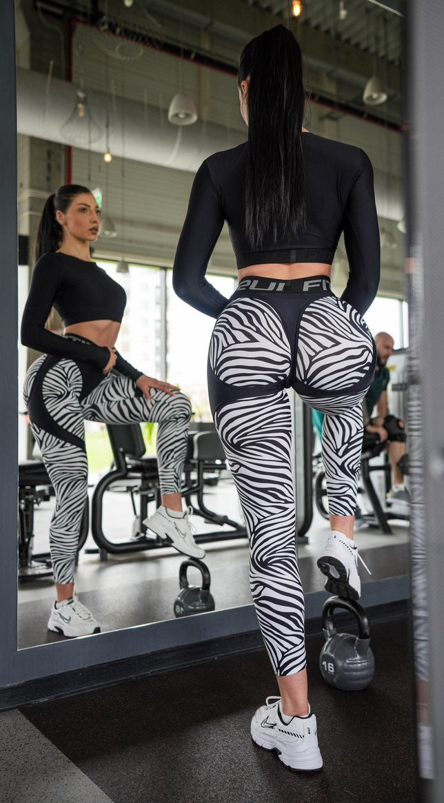 Легінси FITRUN Leggings Super Nuts Push-Up "Zebra"