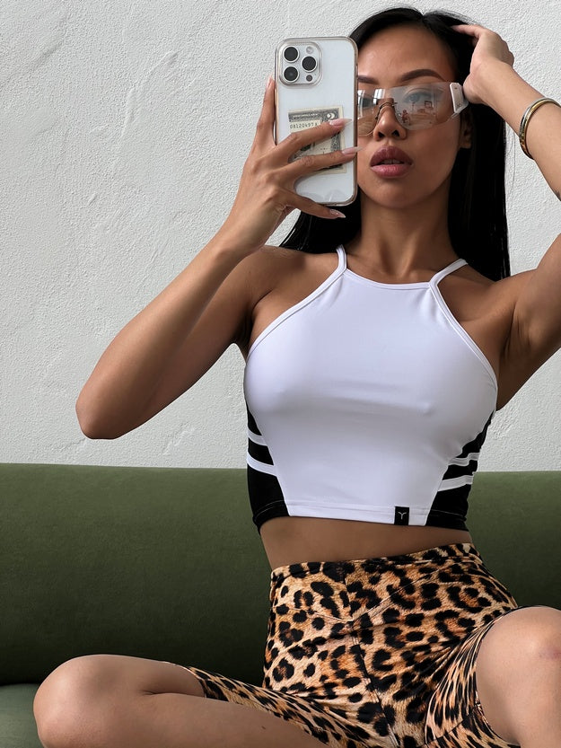 Sports Top FITRUN Crop Top "White"