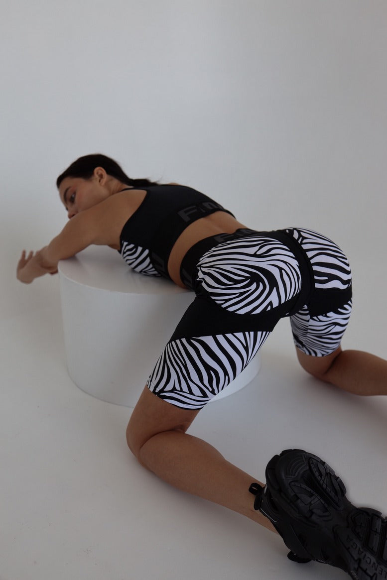 Cycling Short FITRUN Cycling Super Nuts Push-Up "Zebra"
