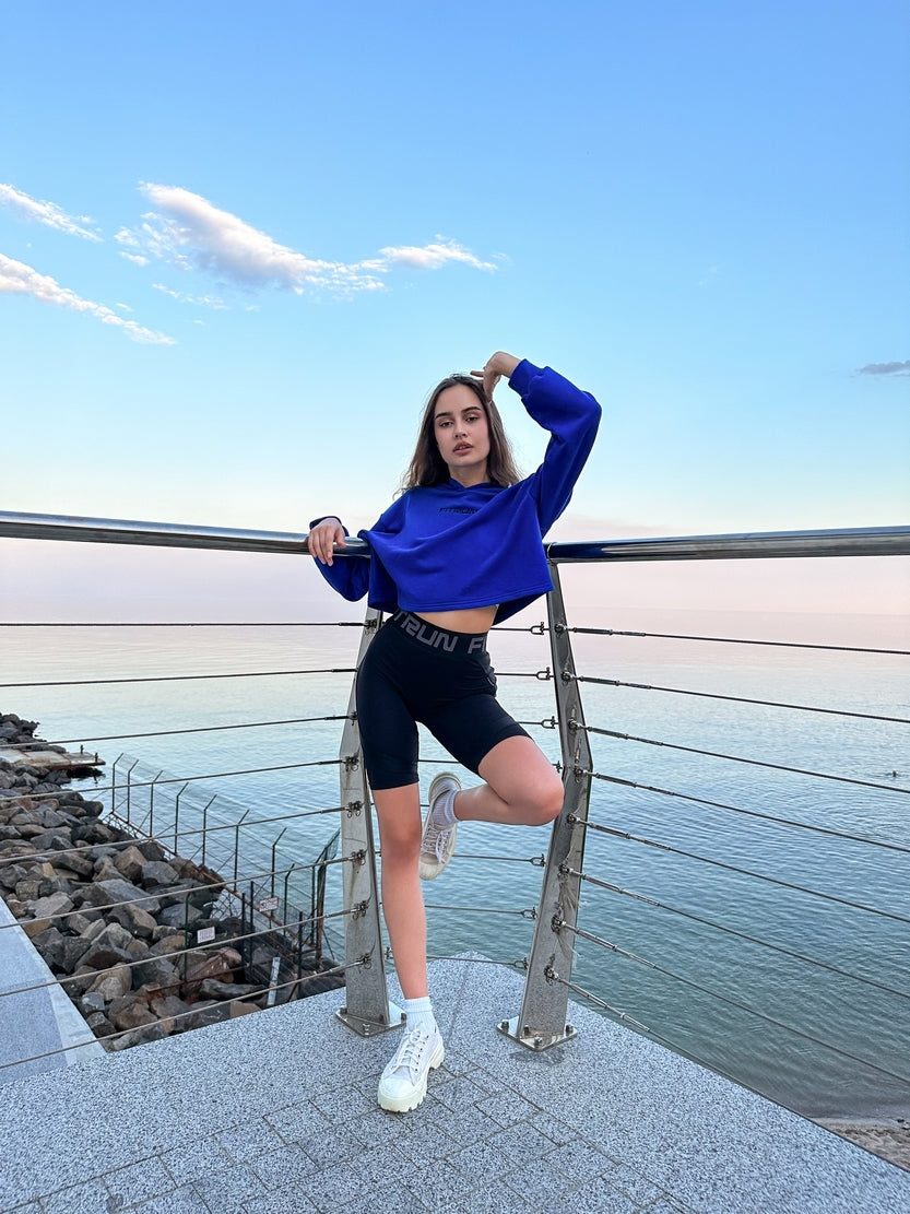 Худі FITRUN Hoodie Midi "Blue"