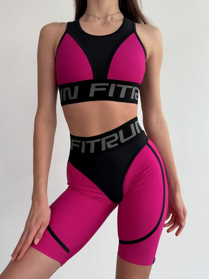 Cycling Short FITRUN Cycling Super Nuts "Rose"