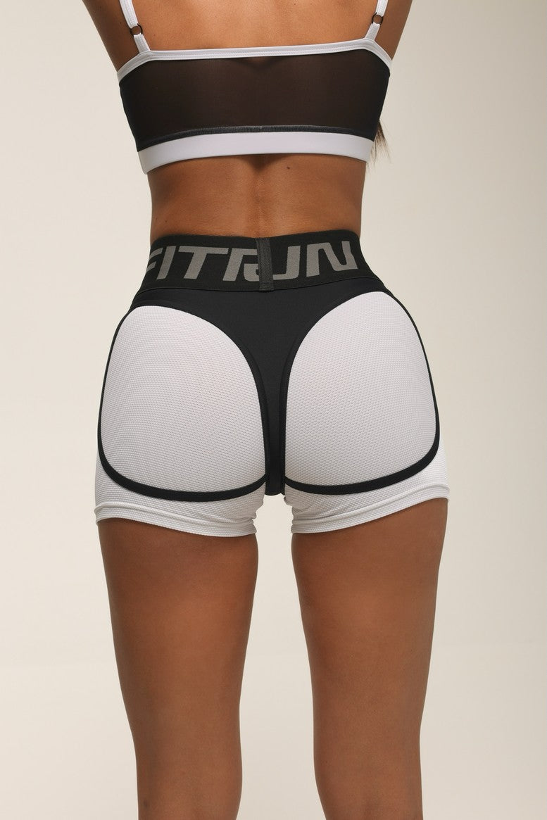 Shorts FITRUN Shorts Super Nuts "White Relief"