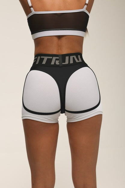 Shorts FITRUN Shorts Super Nuts "White Relief"