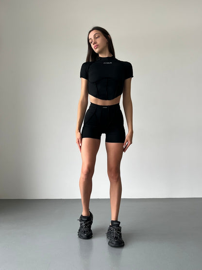 FITRUN T-shirt-Corset Versa "Black VE"