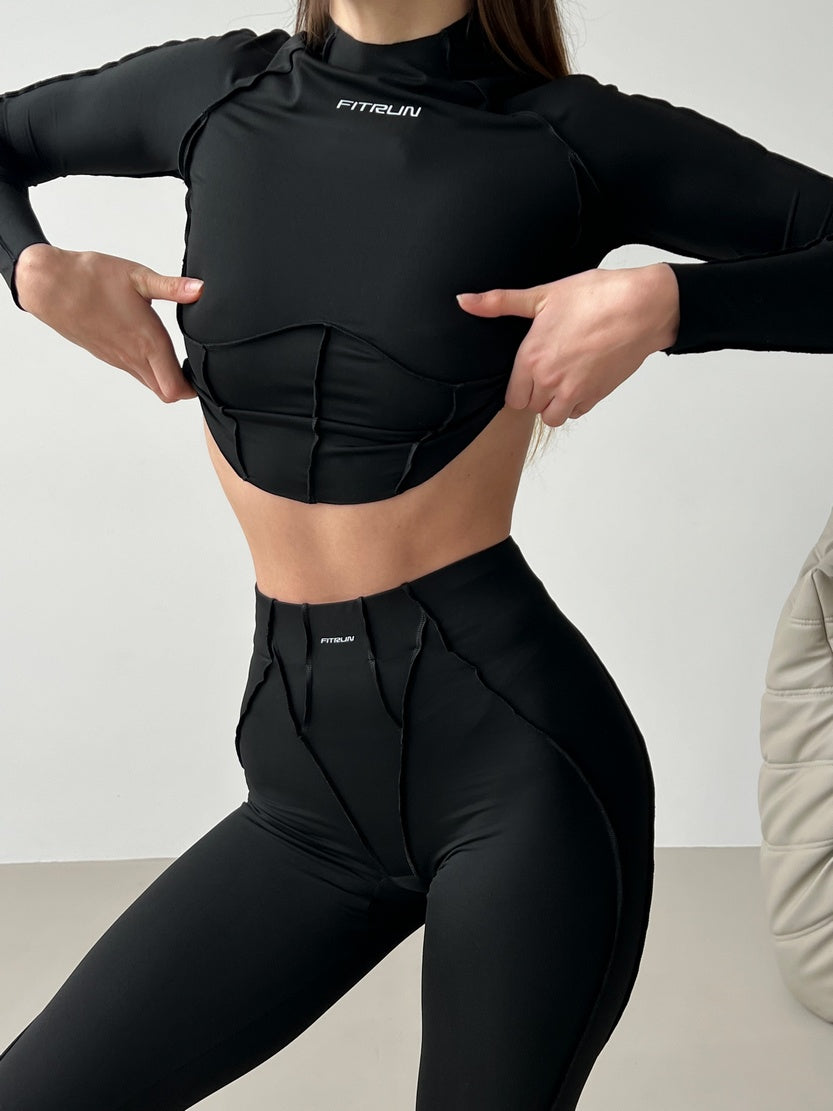 FITRUN Long Sleeve-Corset Versa "Black VE"