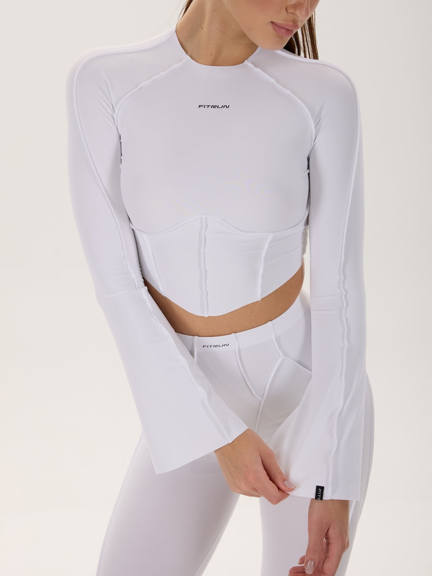 FITRUN Long Sleeve-Corset DISCO Versa "White VE"
