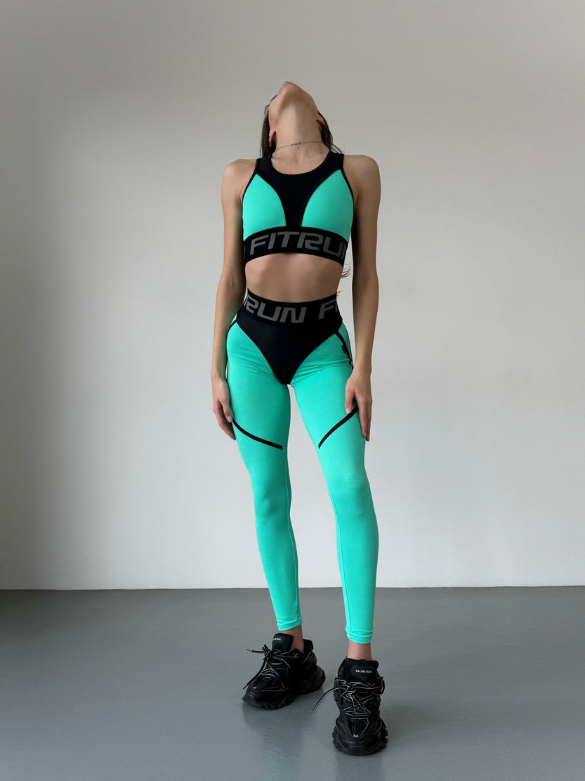 Leggings FITRUN Leggings Super Nuts "Mint Relief"